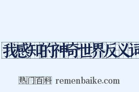 我感知的神奇世界反义词是什么意思的图片